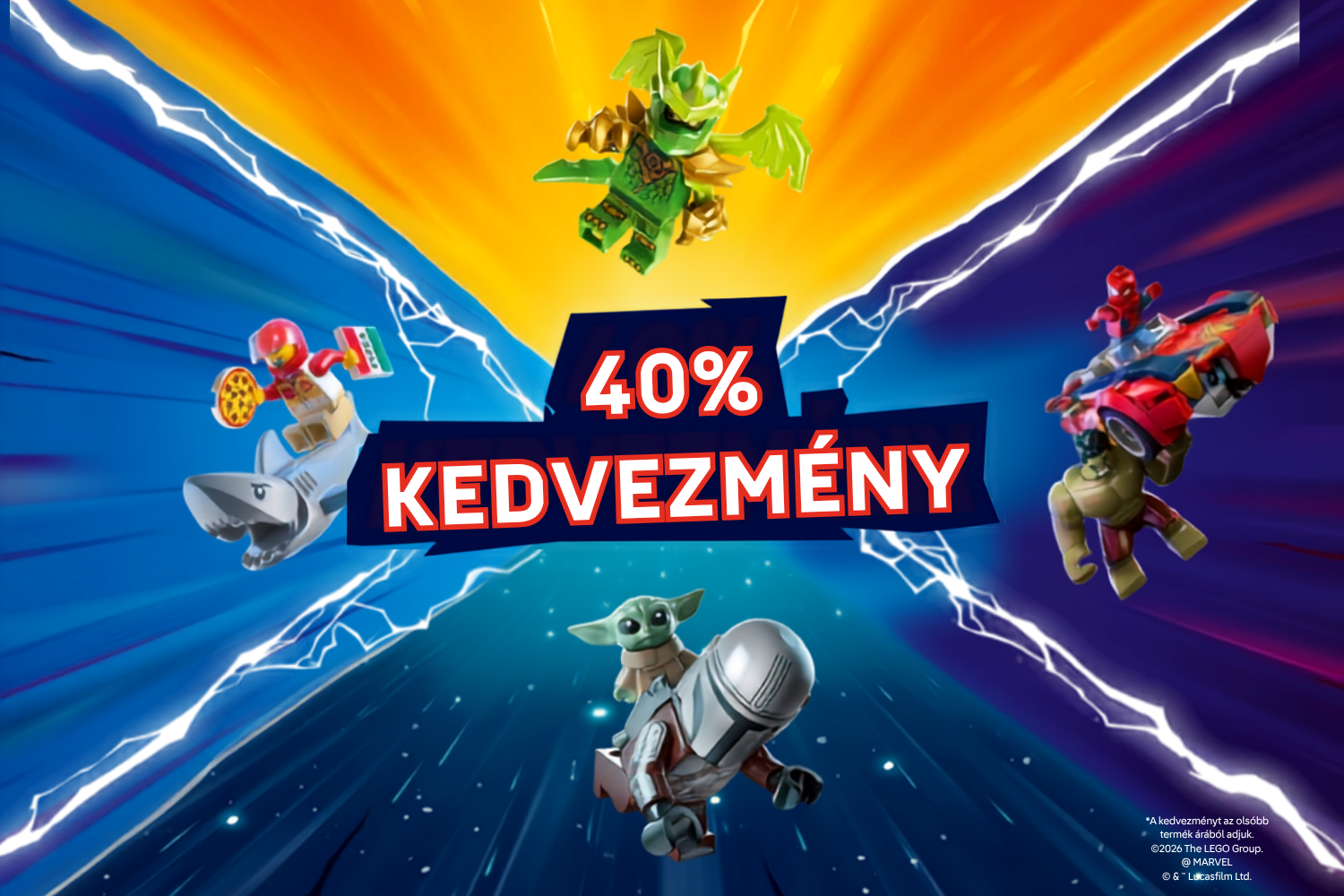 Duplázd a kalandot – 40% kedvezmény a második LEGO® készletre!