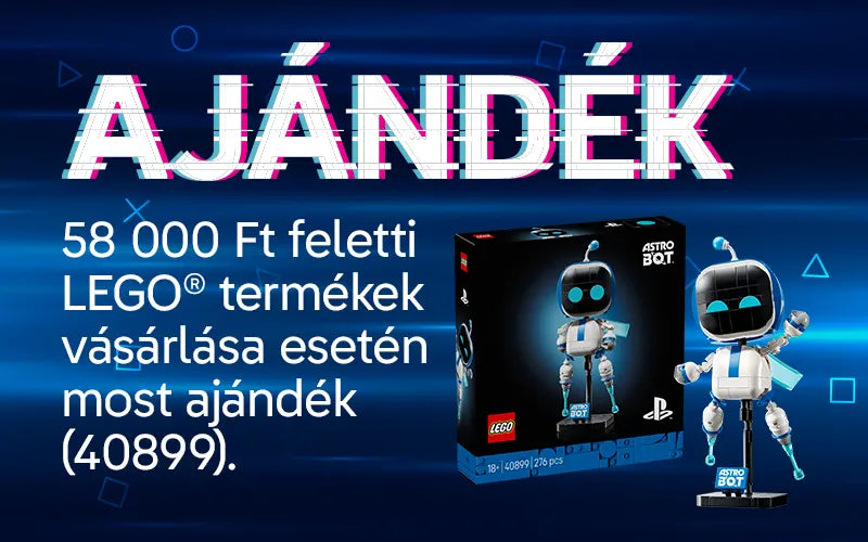 58.000 Ft feletti LEGO® termékek vásárlása esetén most ajándék a LEGO® Astro Bot™ (40899)!
A promóció 2026.10.01. és 2026.10.14. között, illetve a készlet erejéig érvényes.
A promóció más ajánlatokkal nem vonható össze, kivéve a csak a Star Destroyer promócióval.