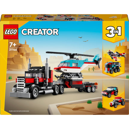 LEGO® Creator 3in1 - Platós teherautó és helikopter (31146)