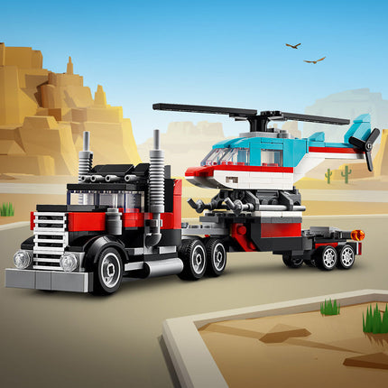 LEGO® Creator 3in1 - Platós teherautó és helikopter (31146)