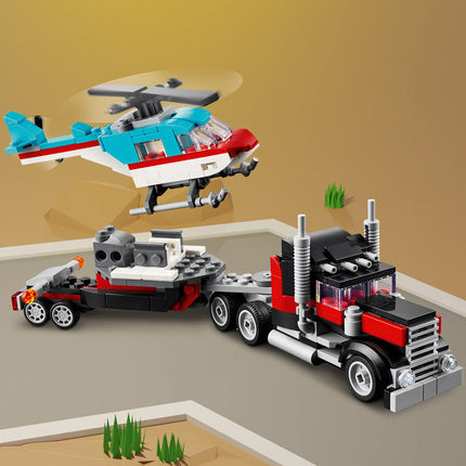 LEGO® Creator 3in1 - Platós teherautó és helikopter (31146)