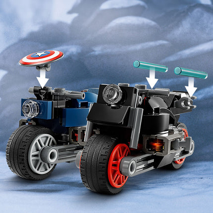 LEGO® Marvel - Fekete Özvegy és Amerika Kapitány motorkerékpárok (76260)